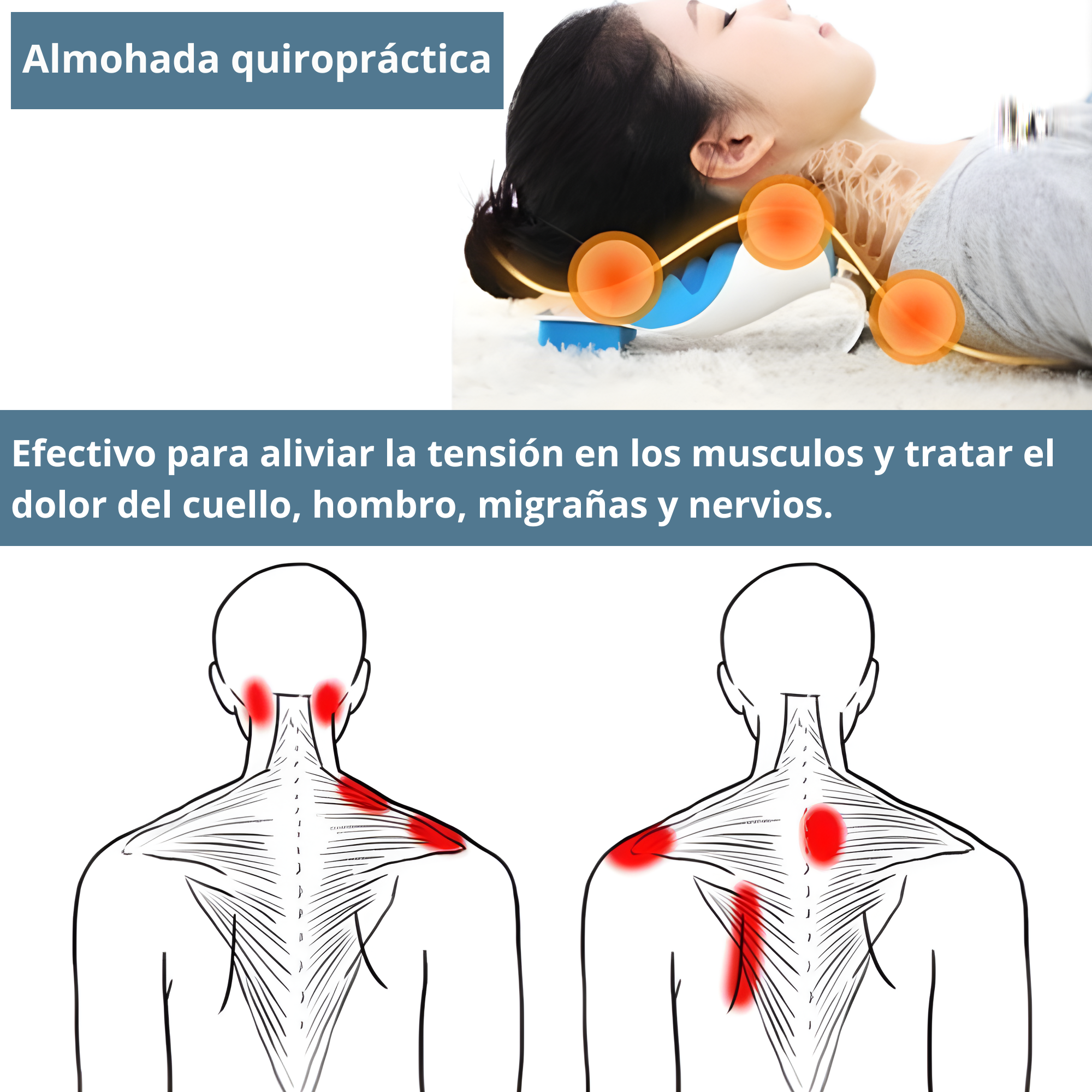 CerviComfort™ – Almohada Cervical Ortopédica Inteligente